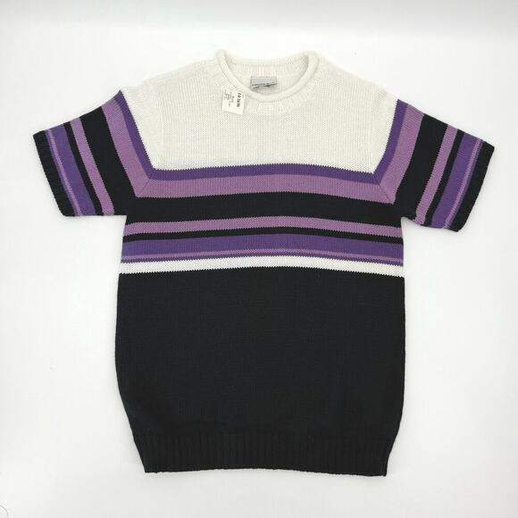 Fashion Bug NWT VTG Y2K Short Sleeve Chunky Knit Tunic Sweater Women Size 14-16 - Picture 3 of 6